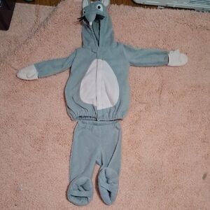 Baby Grey Mouse Fleece Costume Set - Hooded Jacket & Pants